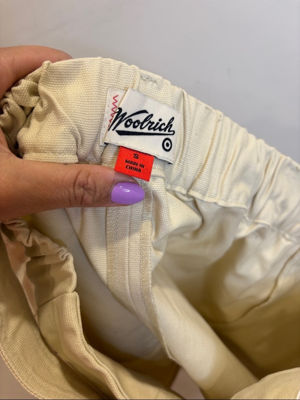 Woolrich Cream Belted Mini A-Line Cotton Skirt Size Small - Picture 5 of 10